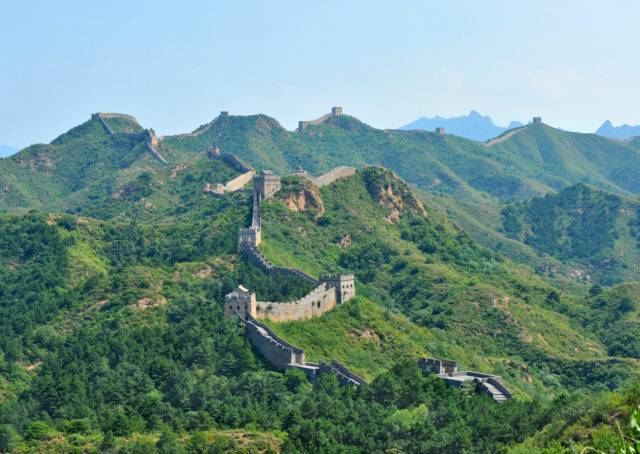 wielki mur chiński latem