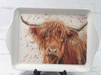 mini tacka z motywem krowy highland cattle