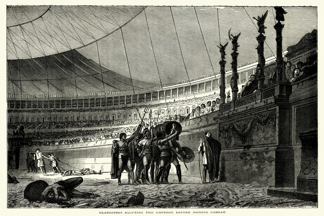 Starożytny Rzym, Gladiatorzy salutujący cesarzowi przed walką
